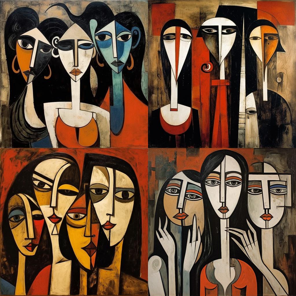 Oswaldo Guayasamin style, Midjourney V5.1, render 1 of 4