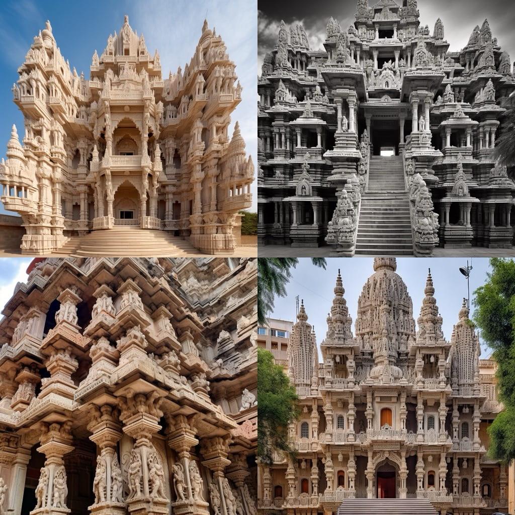 Pallava architecture style, Midjourney V5.1, render 1 of 4