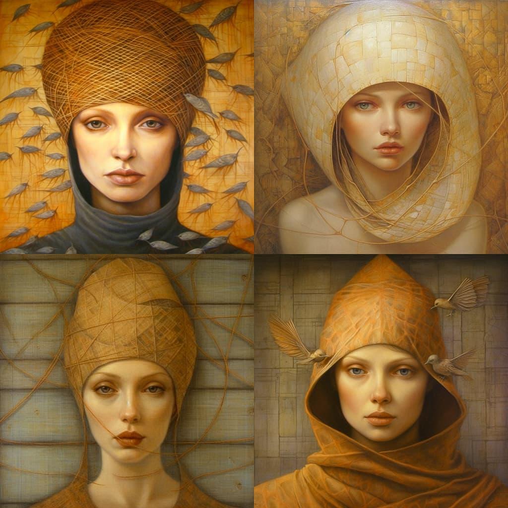 Pam Hawkes style, Midjourney V5.1, render 1 of 4