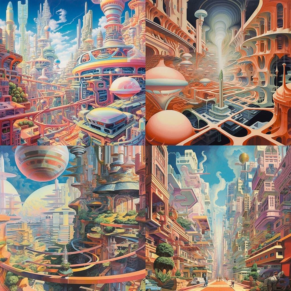 Panfuturism style, Midjourney V5.1, render 1 of 4