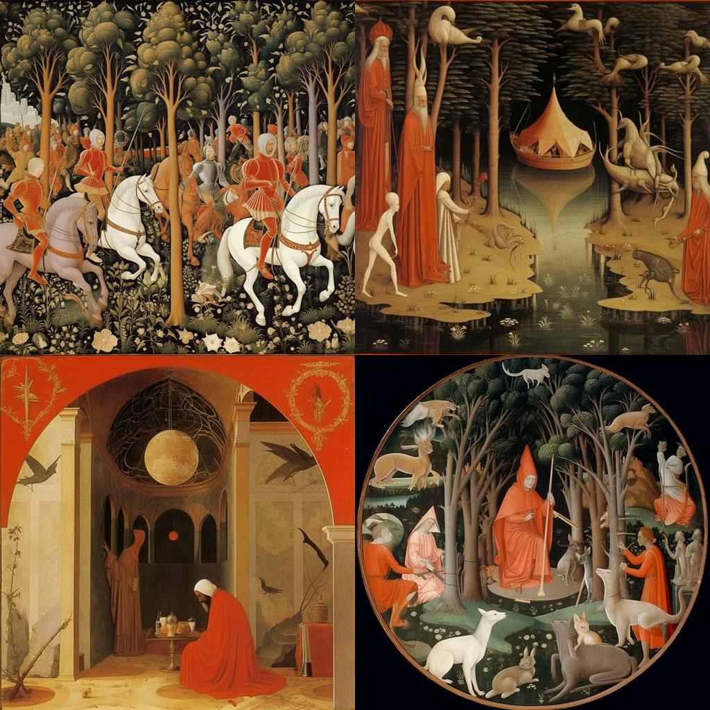 Paolo Uccello style, Midjourney V5.1, render 1 of 4