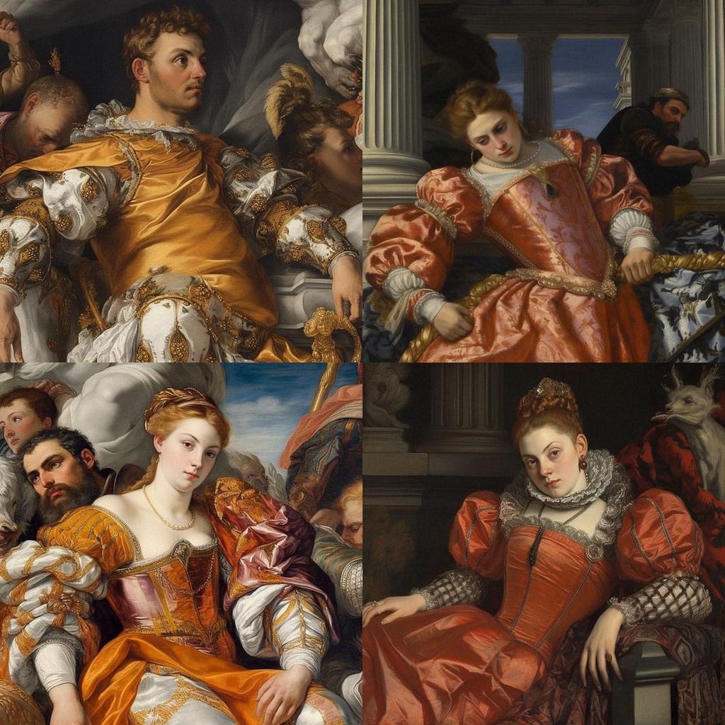 Paolo Veronese style, Midjourney V5.1, render 1 of 4