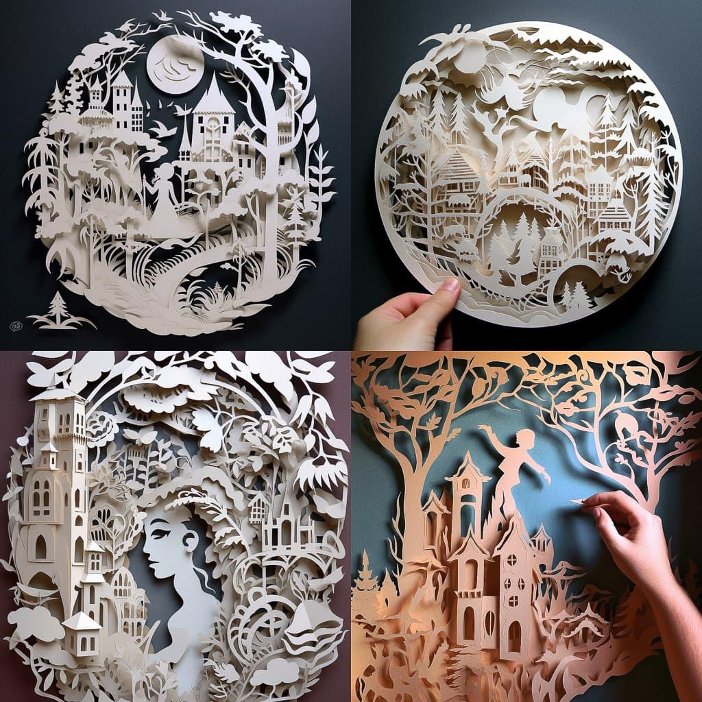 Paper cutout style, Midjourney V5.1, render 1 of 4