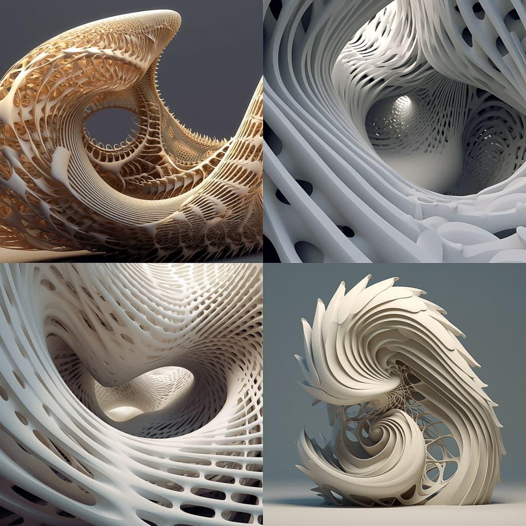 Parametric art style, Midjourney V5.1, render 1 of 4
