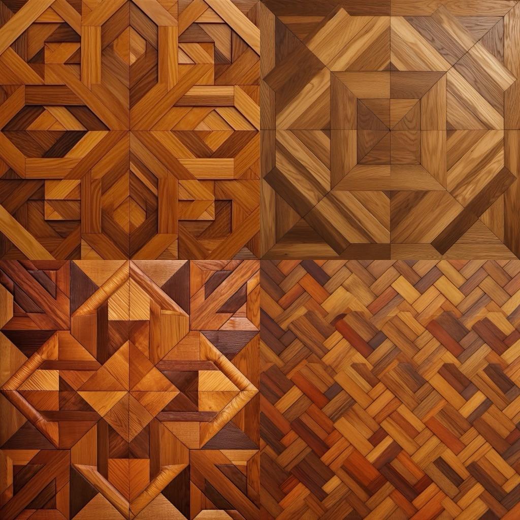 Parquetry style, Midjourney V5.1, render 1 of 4