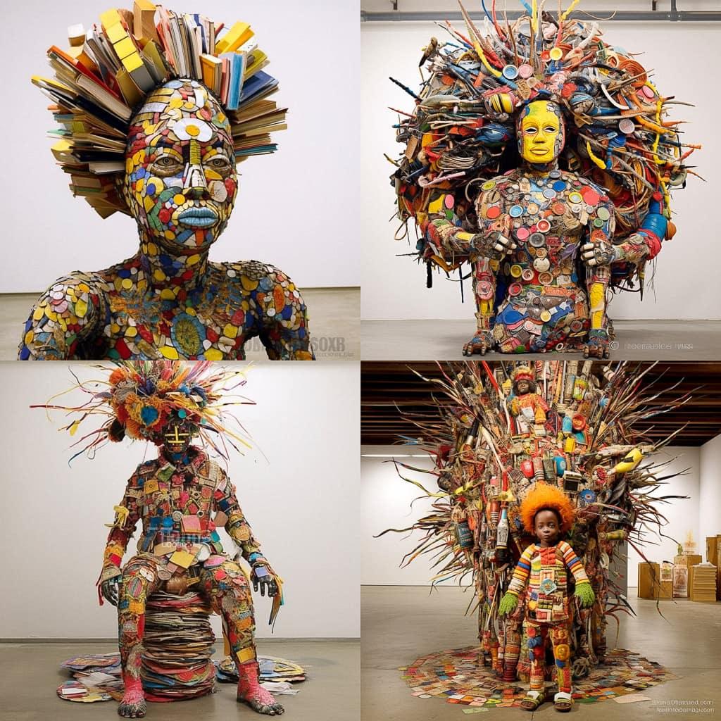Pascale Marthine Tayou style, Midjourney V5.1, render 1 of 4