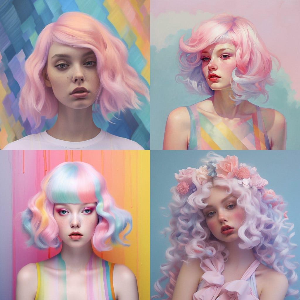 Pastel colors style, Midjourney V5.1, render 1 of 4