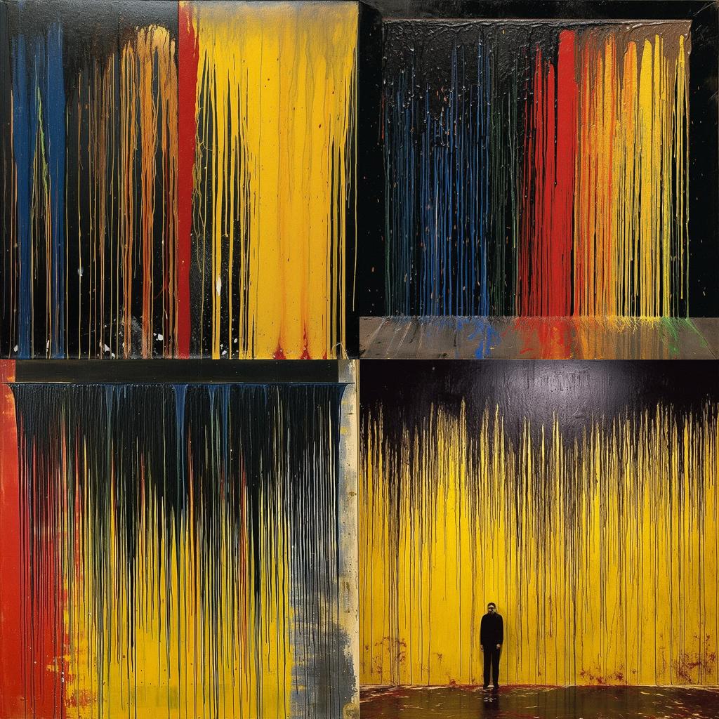 Pat Steir style, Midjourney V5.1, render 1 of 4