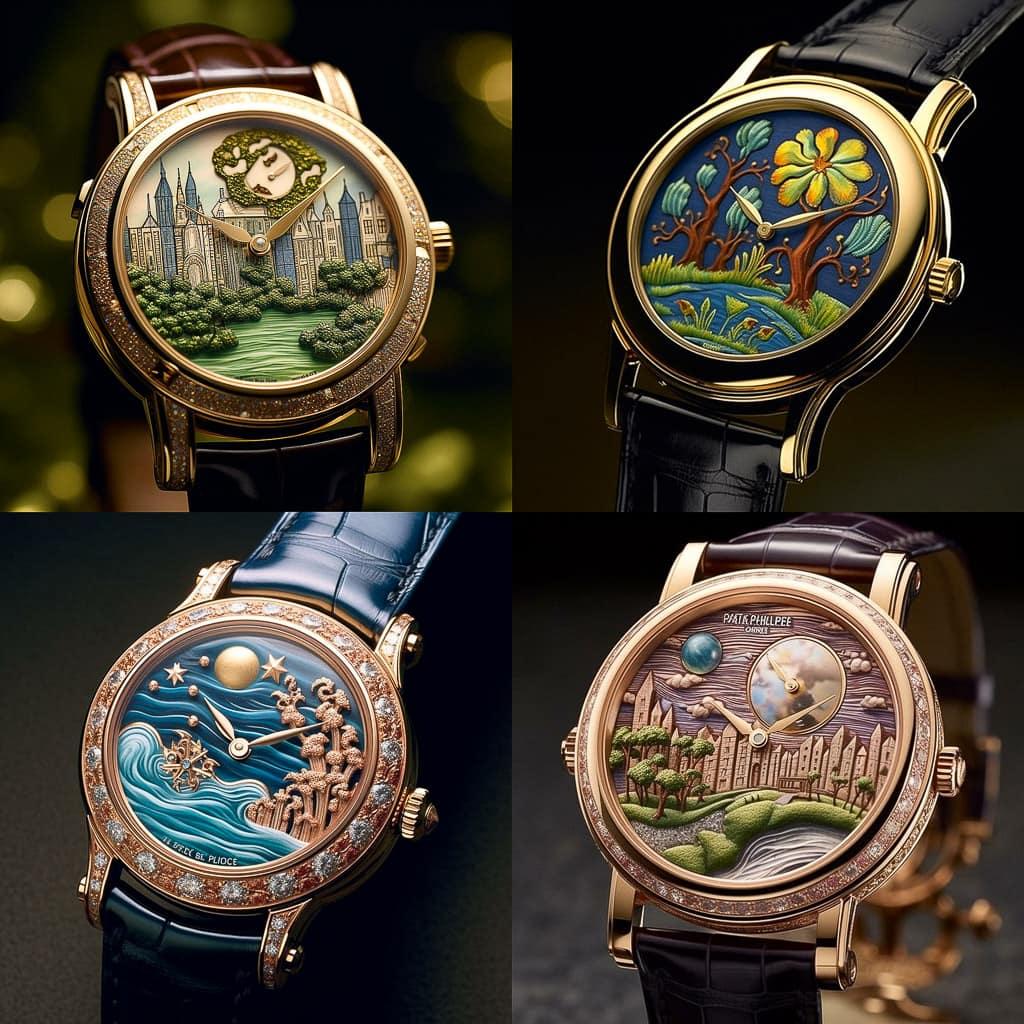 Patek Philippe style, Midjourney V5.1, render 1 of 4