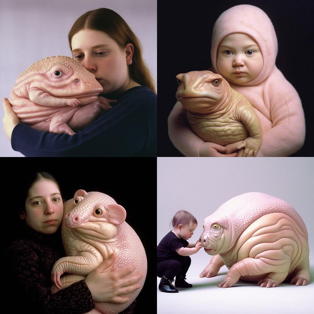 Patricia Piccinini style, Midjourney V5.1, render 1 of 4