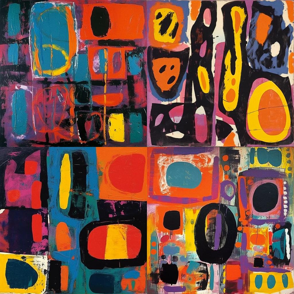 Patrick Heron style, Midjourney V5.1, render 1 of 4
