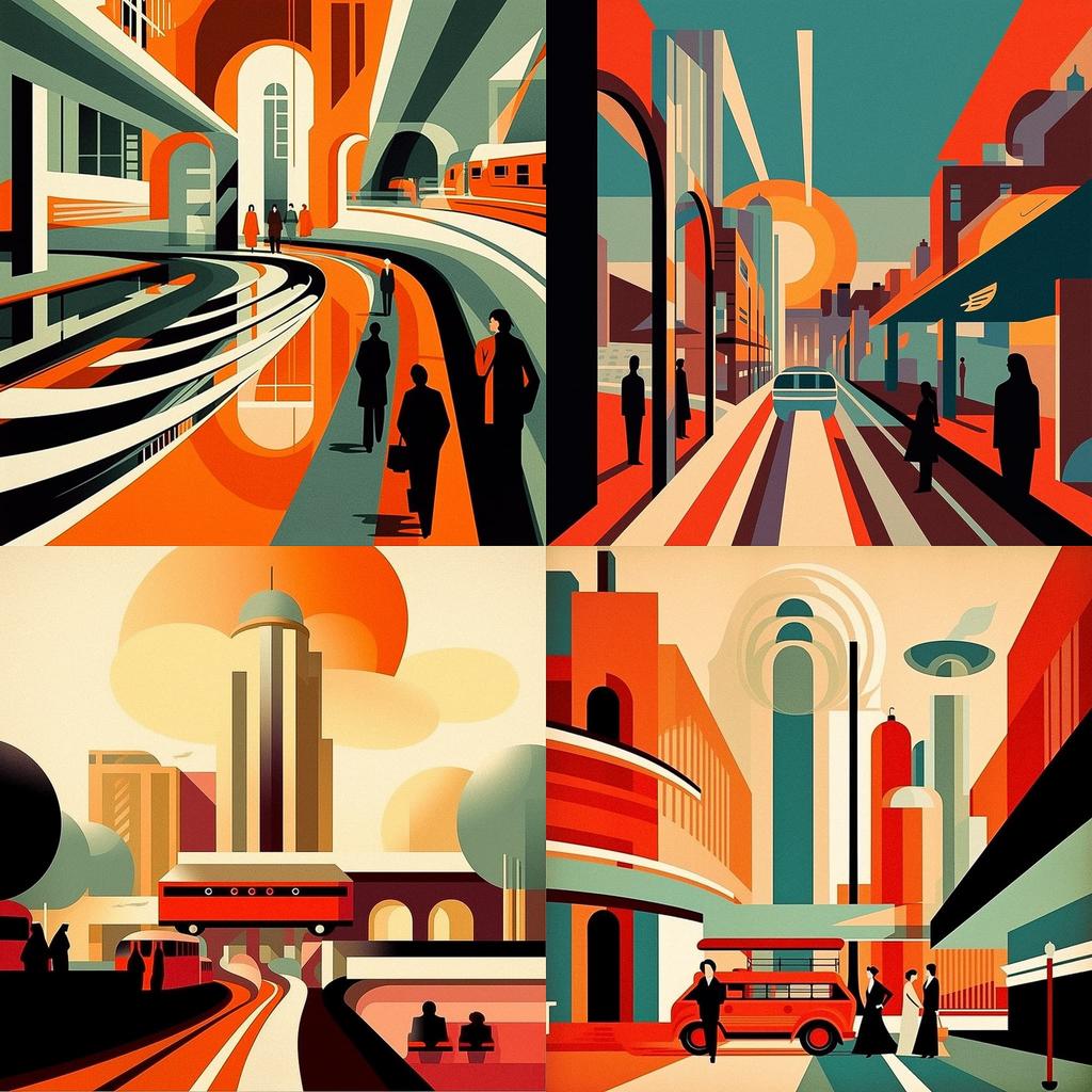 Paul Catherall style, Midjourney V5.1, render 1 of 4
