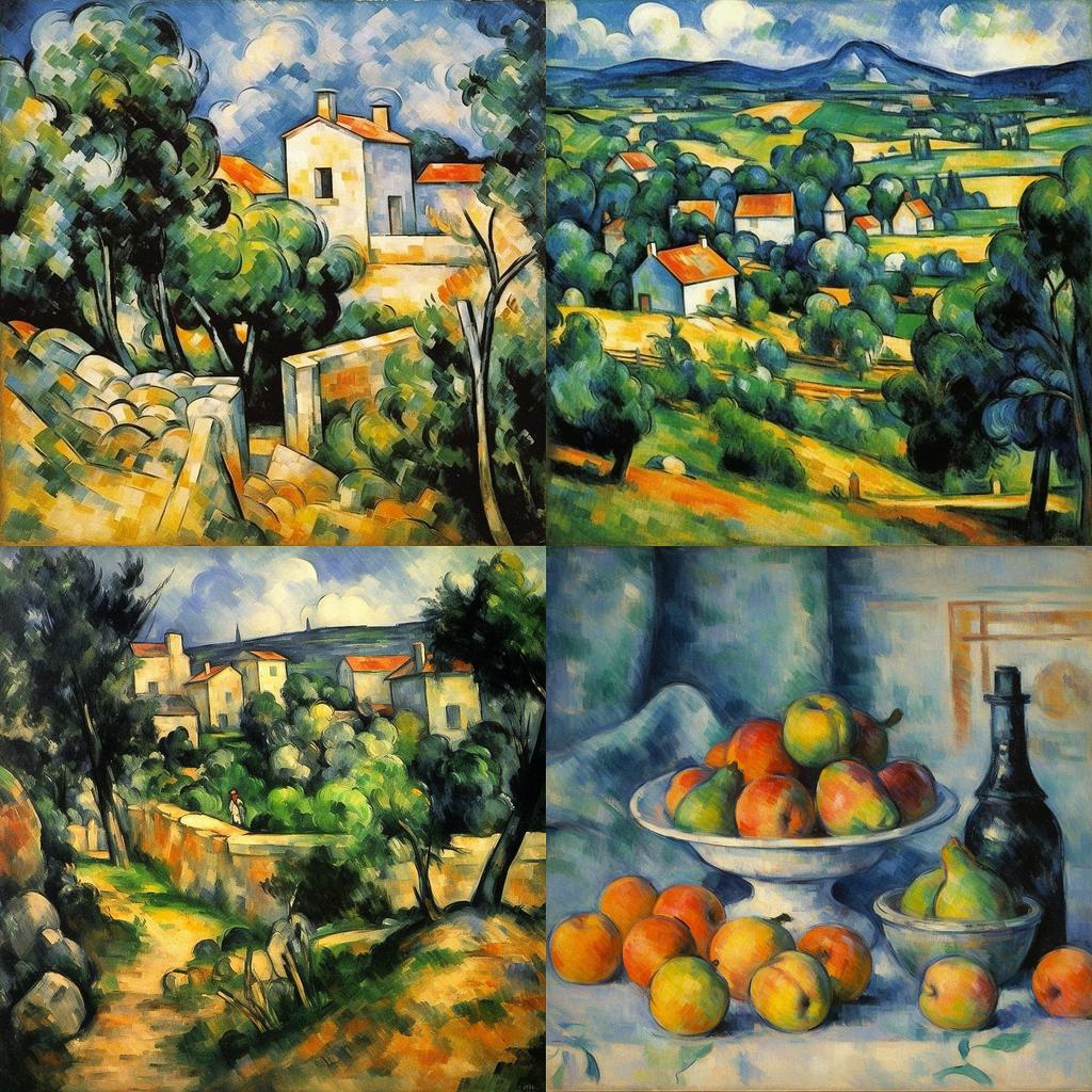 Paul Cezanne style, Midjourney V5.1, render 1 of 4