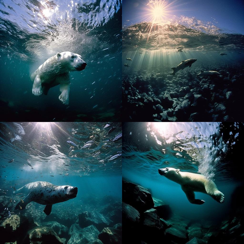 Paul Nicklen style, Midjourney V5.1, render 1 of 4