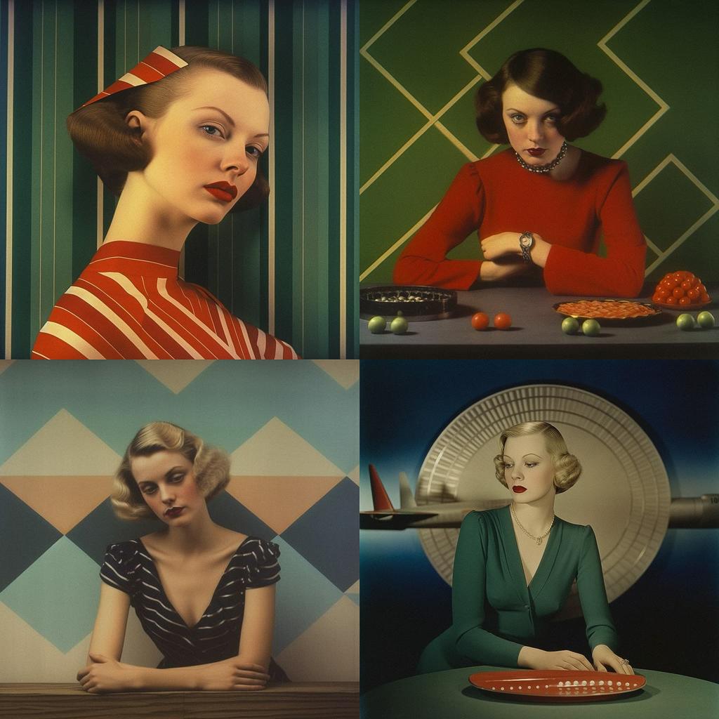 Paul Outerbridge style, Midjourney V5.1, render 1 of 4