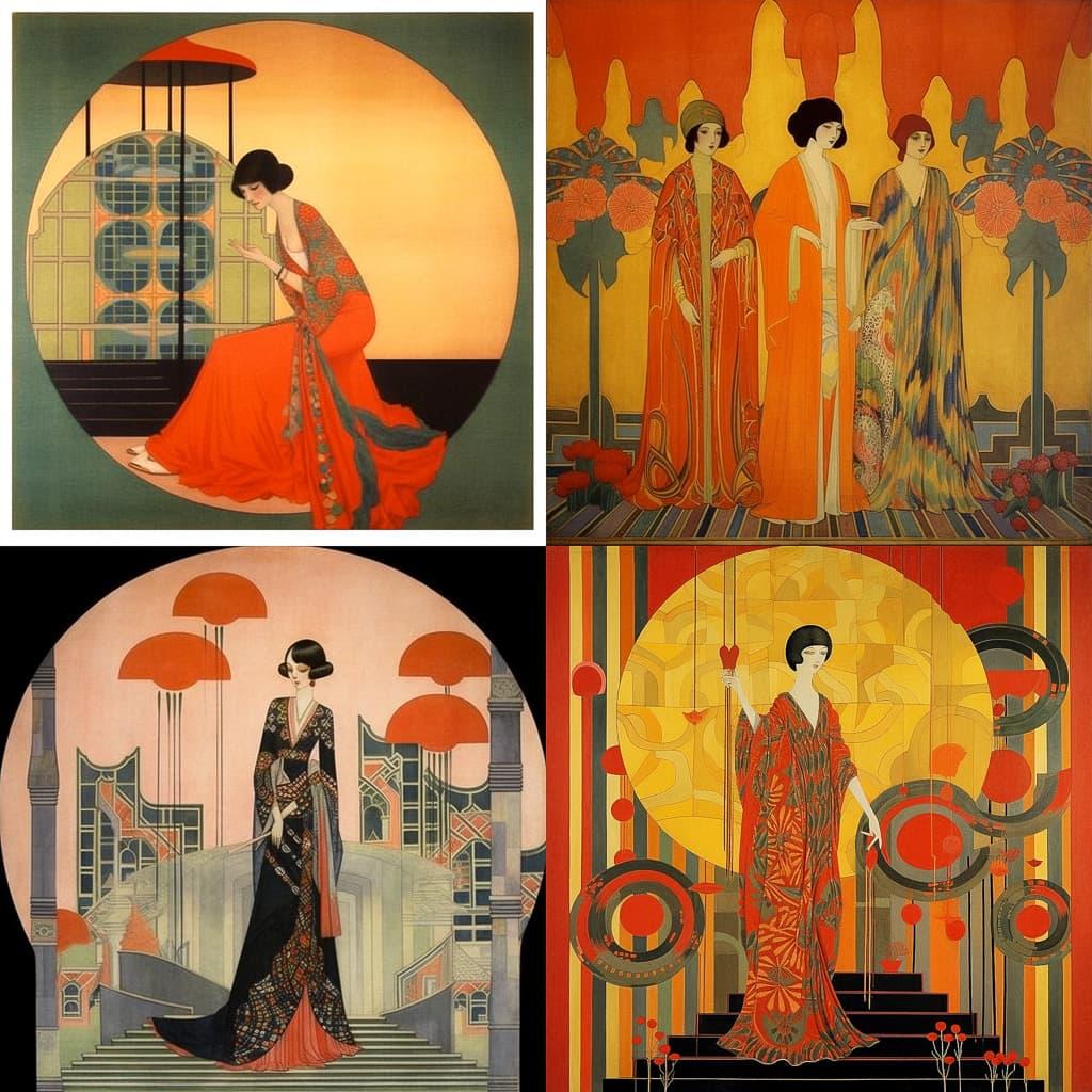 Paul Poiret style, Midjourney V5.1, render 1 of 4