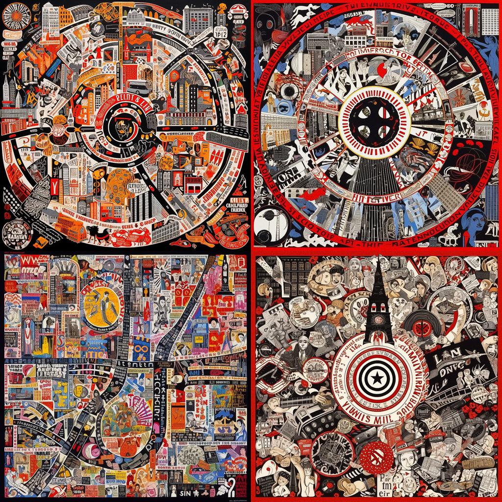 Paula Scher style, Midjourney V5.1, render 1 of 4