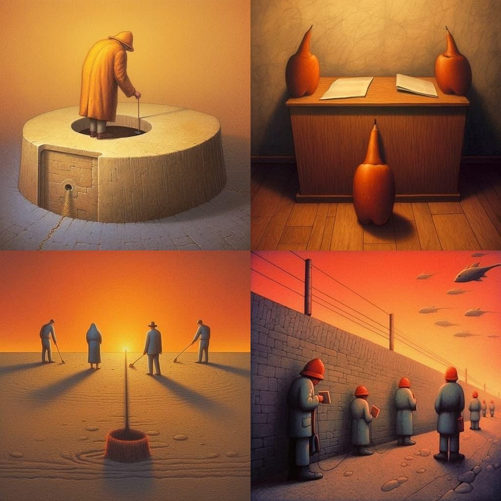 Pawel Kuczynski style, Midjourney V5.1, render 1 of 4