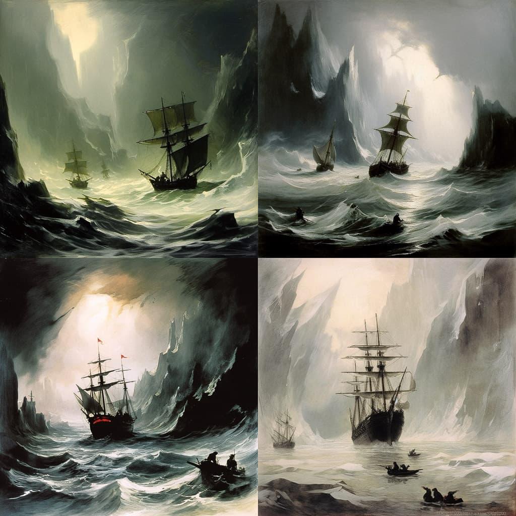 Peder Balke style, Midjourney V5.1, render 1 of 4