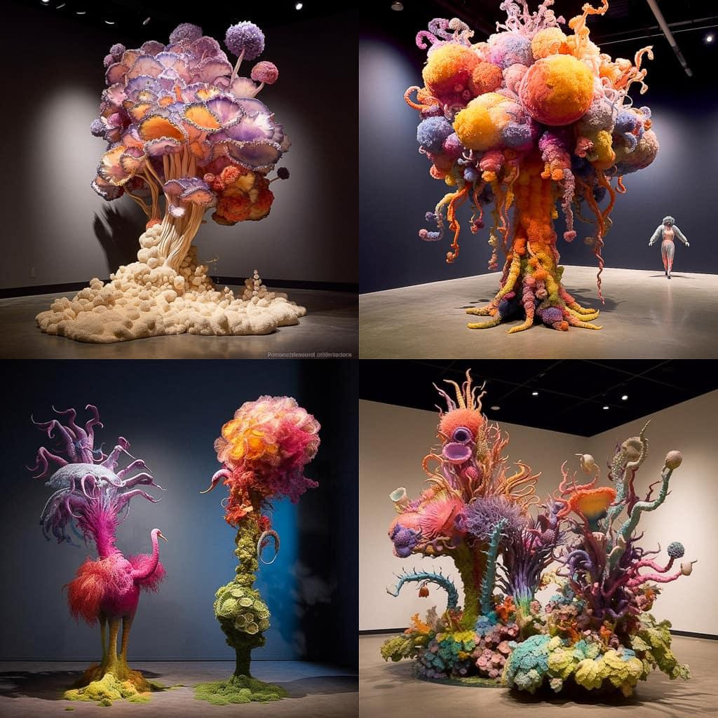 Petah Coyne style, Midjourney V5.1, render 1 of 4
