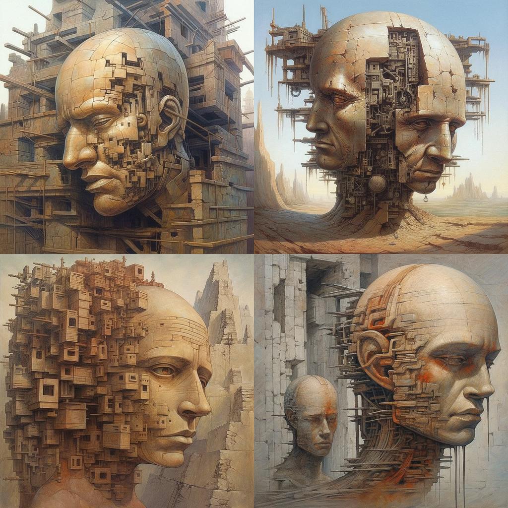Peter Gric style, Midjourney V5.1, render 1 of 4