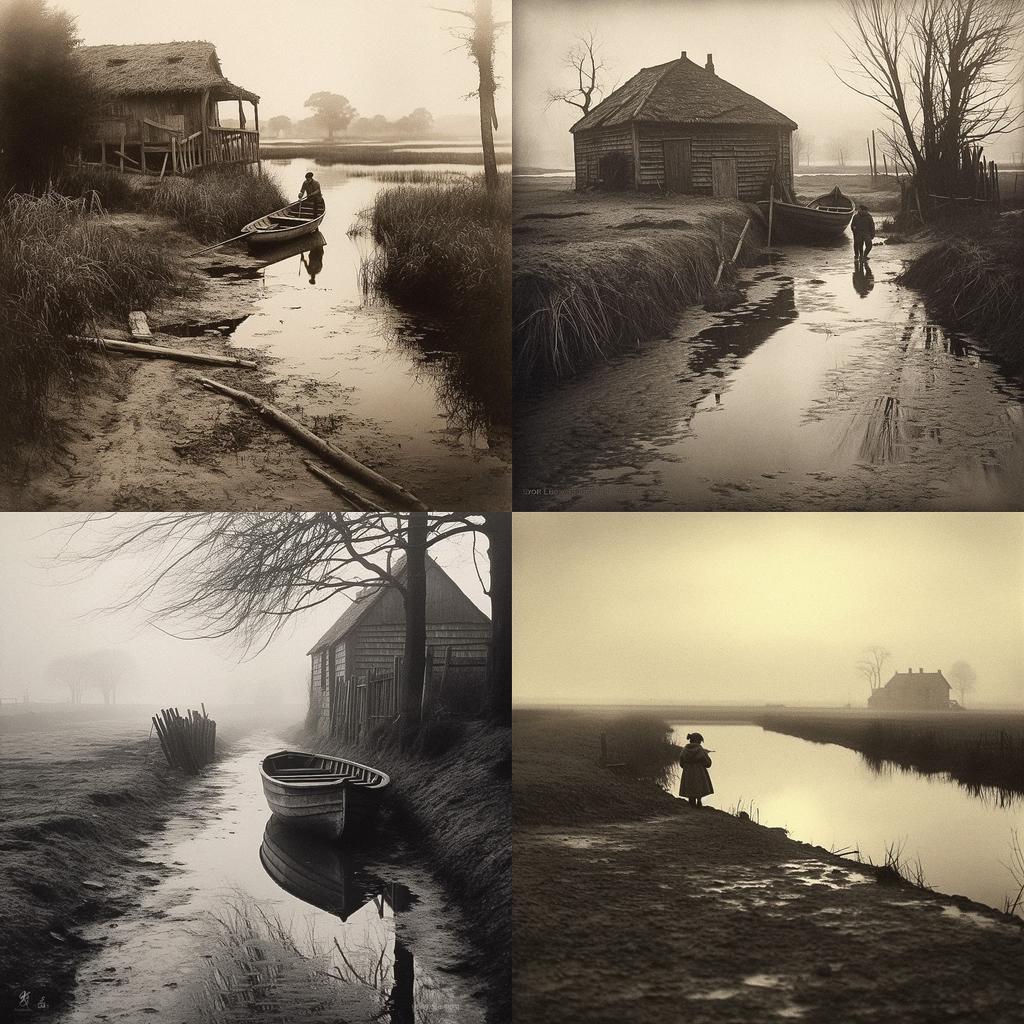 Peter Henry Emerson style, Midjourney V5.1, render 1 of 4