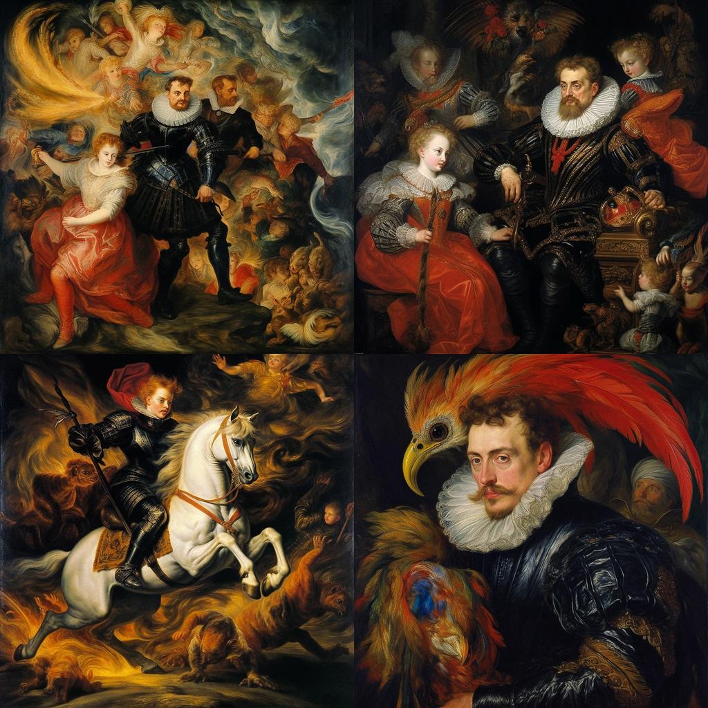 Peter Paul Rubens style, Midjourney V5.1, render 1 of 4