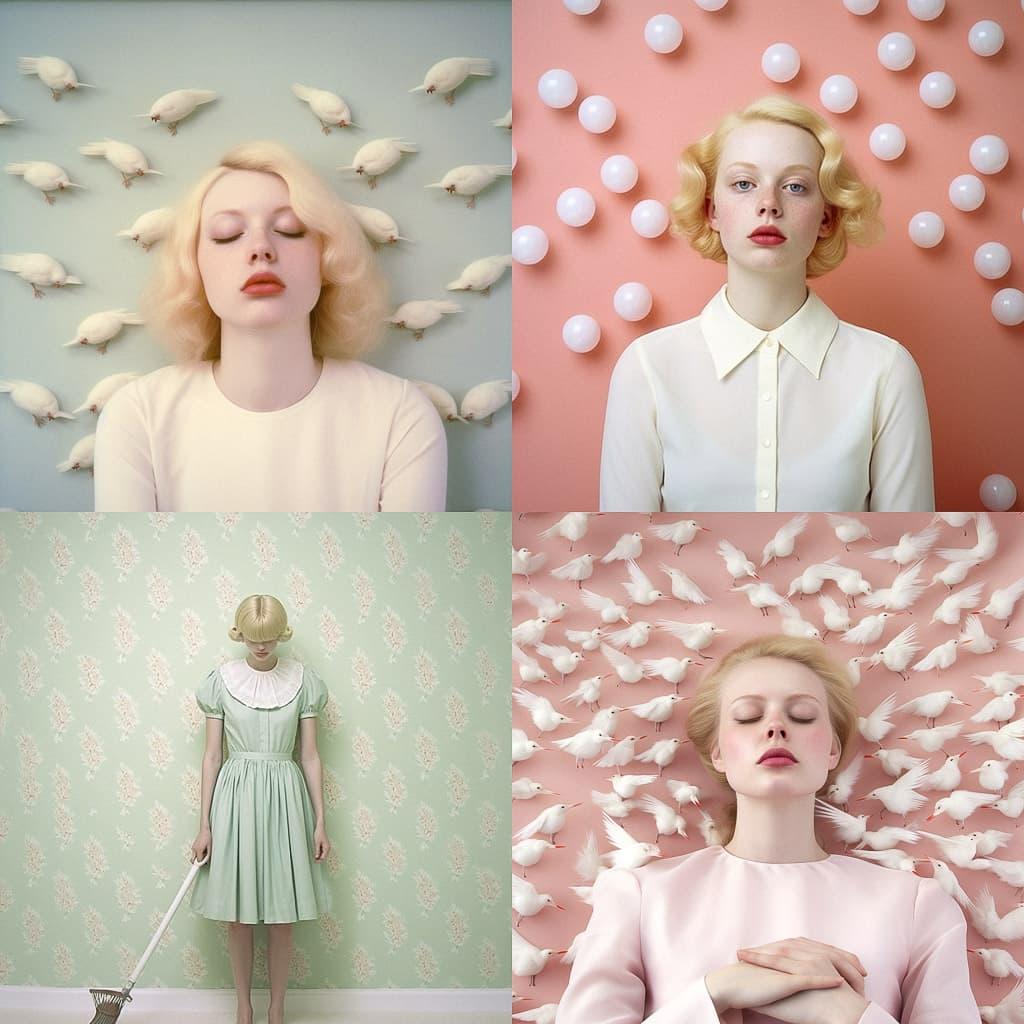 Petrina Hicks style, Midjourney V5.1, render 1 of 4