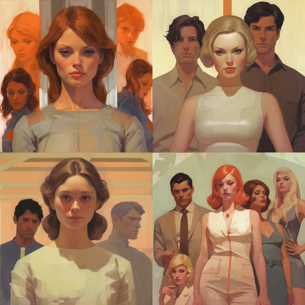 Phil Noto style, Midjourney V5.1, render 1 of 4