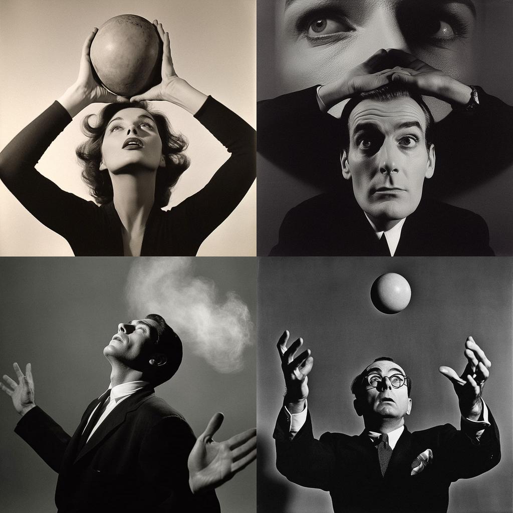 Philippe Halsman style, Midjourney V5.1, render 1 of 4