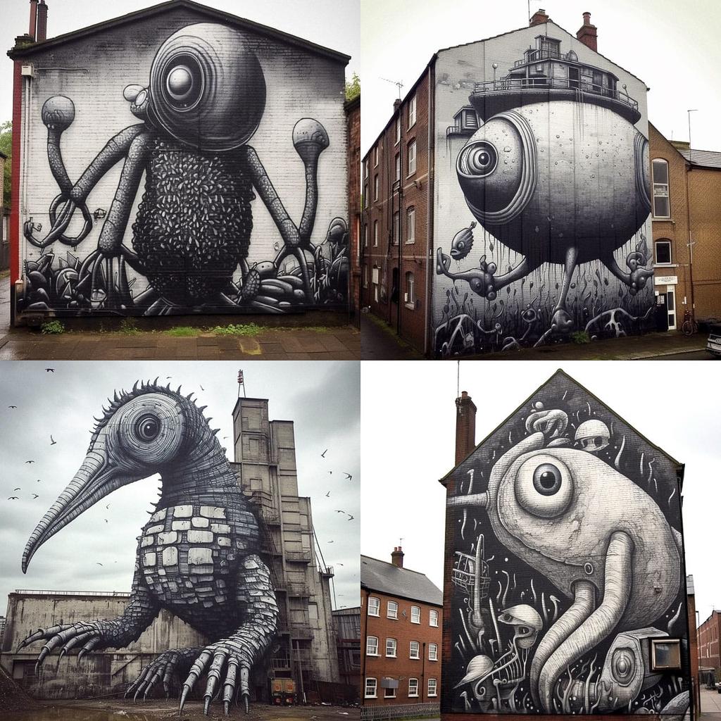 Phlegm style, Midjourney V5.1, render 1 of 4