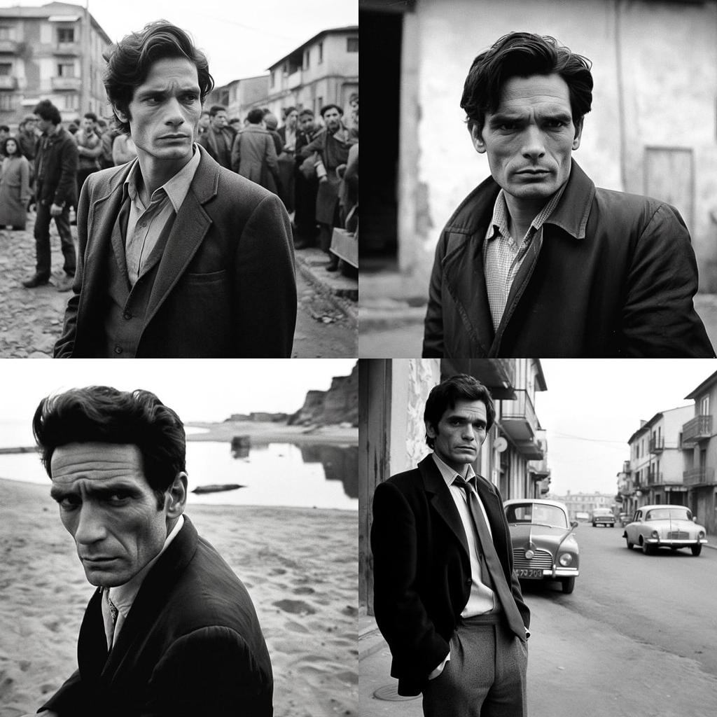 Pier Paolo Pasolini style, Midjourney V5.1, render 1 of 4