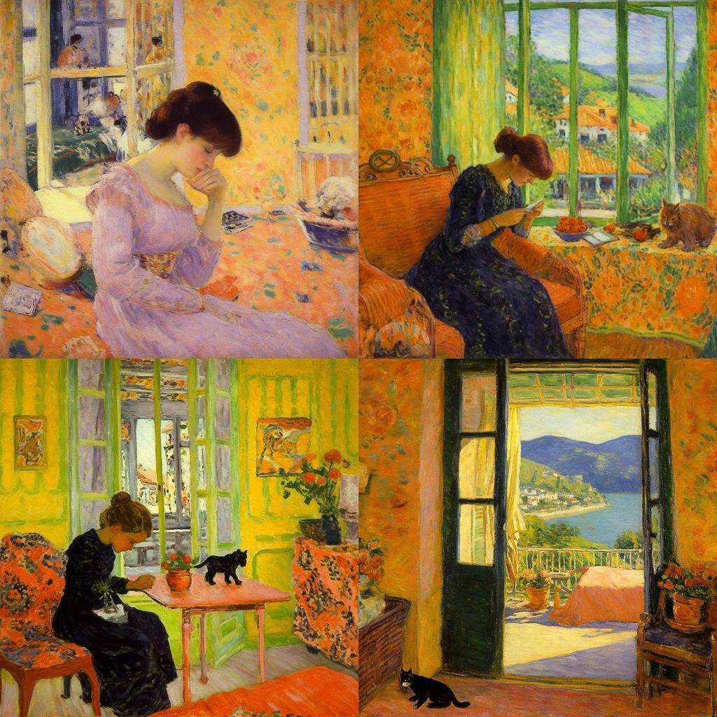 Pierre Bonnard style, Midjourney V5.1, render 1 of 4
