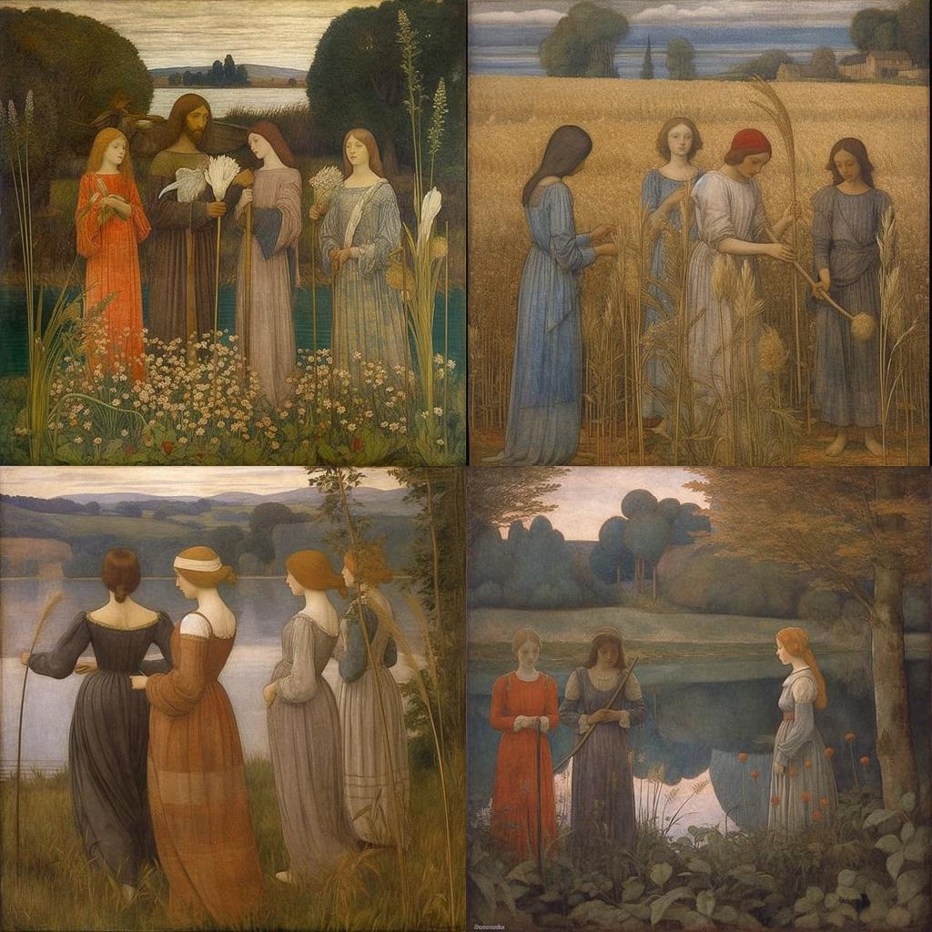 Pierre Puvis de Chavannes style, Midjourney V5.1, render 1 of 4
