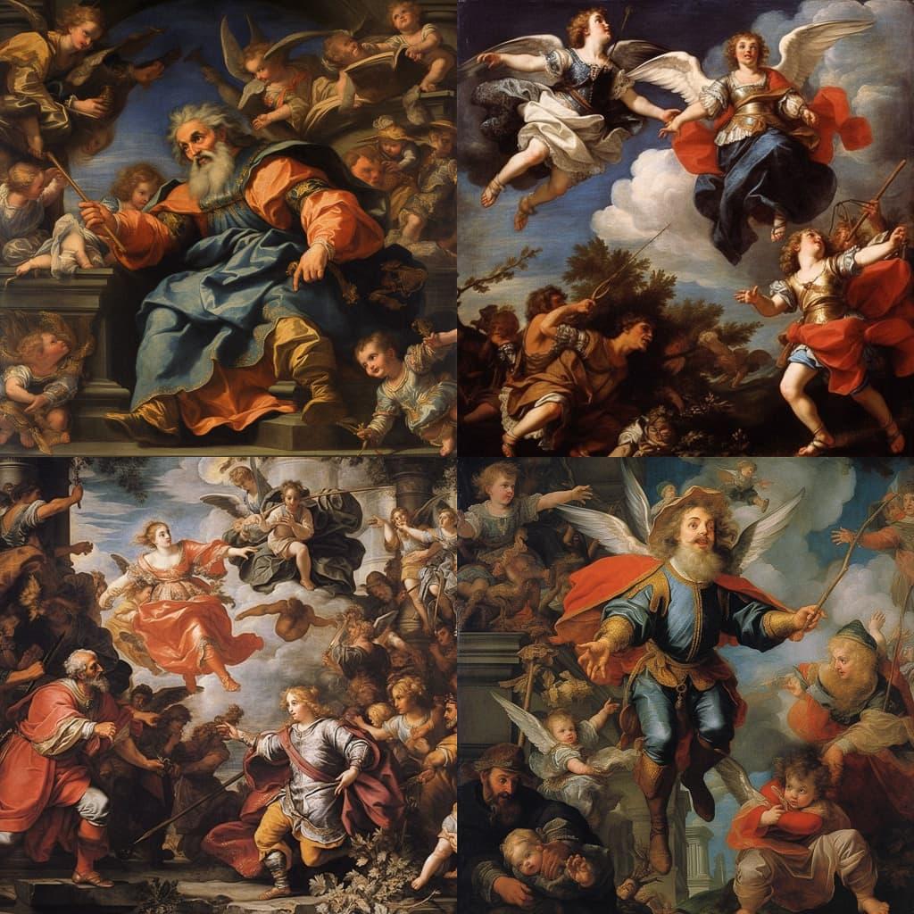 Pietro da Cortona style, Midjourney V5.1, render 1 of 4