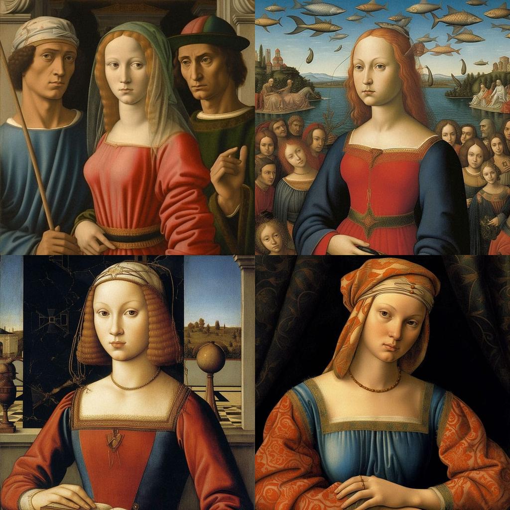 Pietro Perugino style, Midjourney V5.1, render 1 of 4