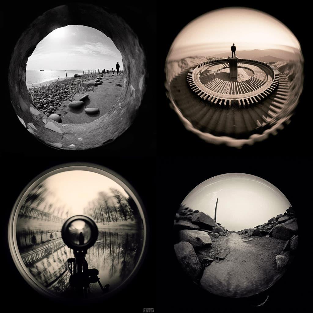 Pinhole lens style, Midjourney V5.1, render 1 of 4