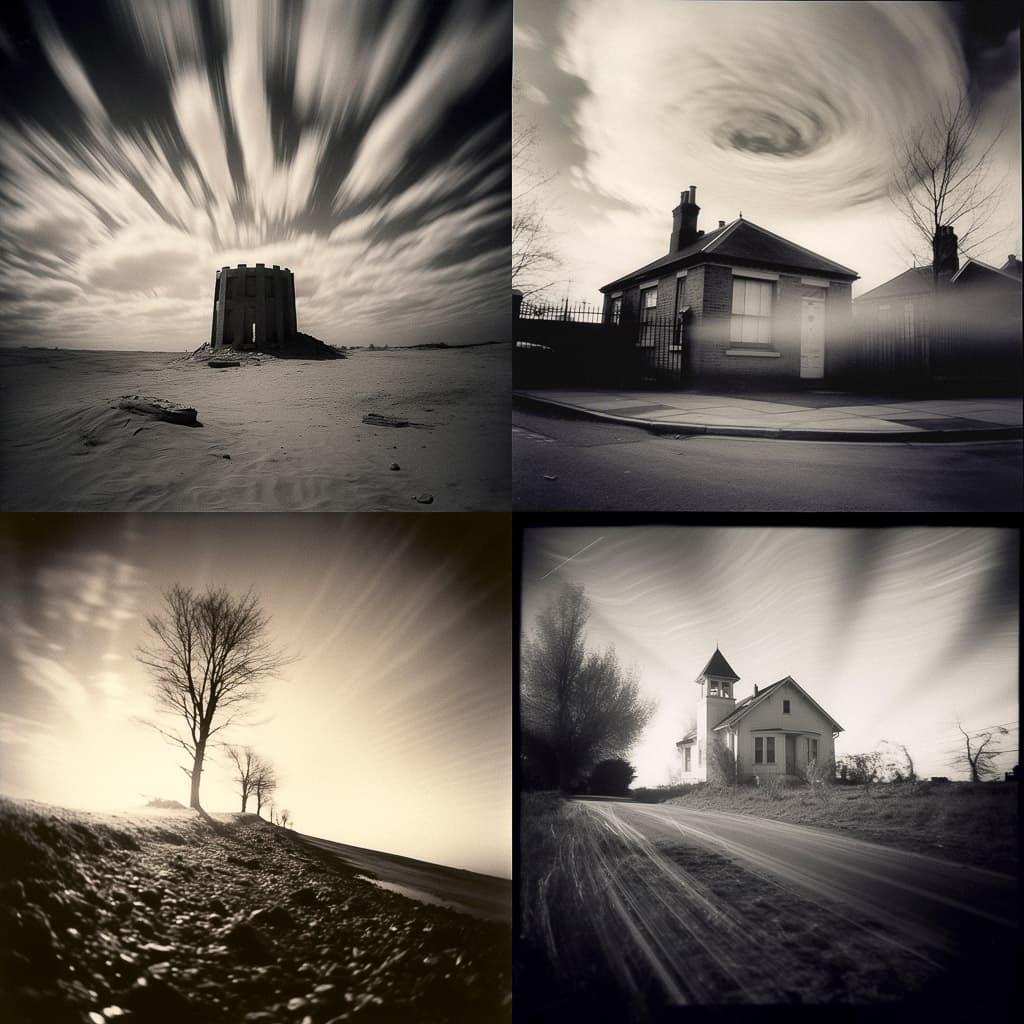 Pinhole photography style, Midjourney V5.1, render 1 of 4
