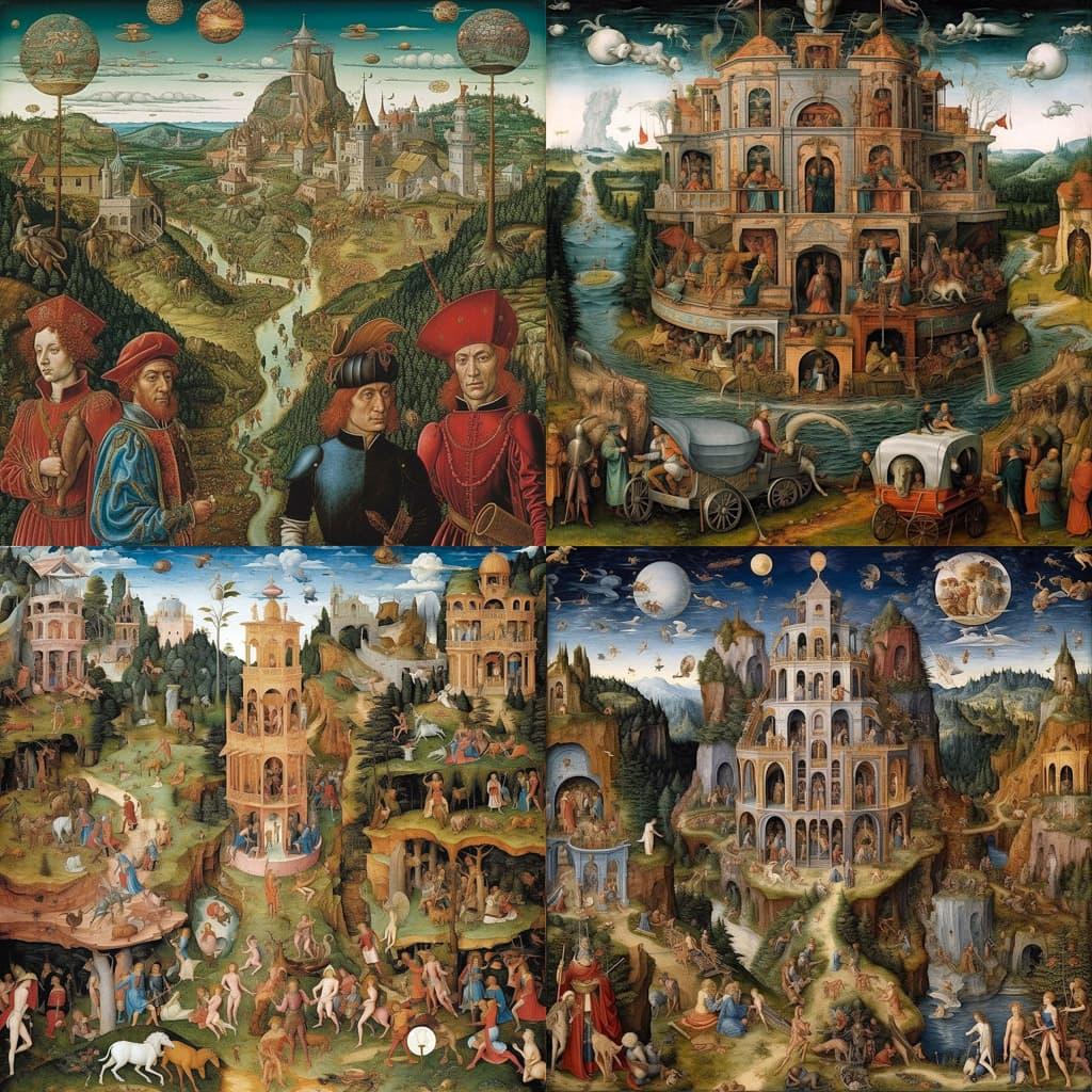 Pinturicchio style, Midjourney V5.1, render 1 of 4