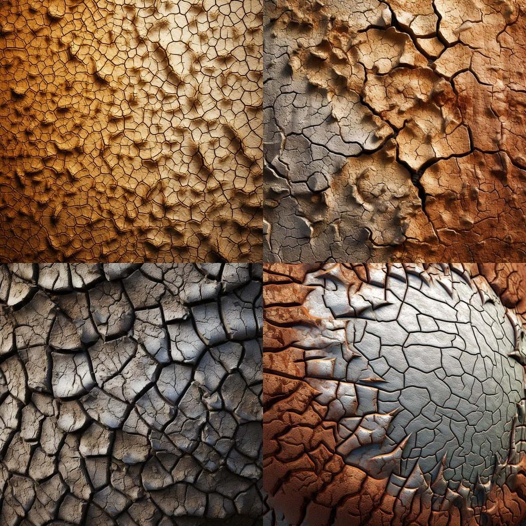 Pitted texture style, Midjourney V5.1, render 1 of 4