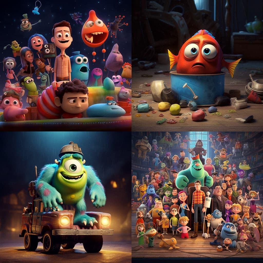 Pixar studio style, Midjourney V5.1, render 1 of 4