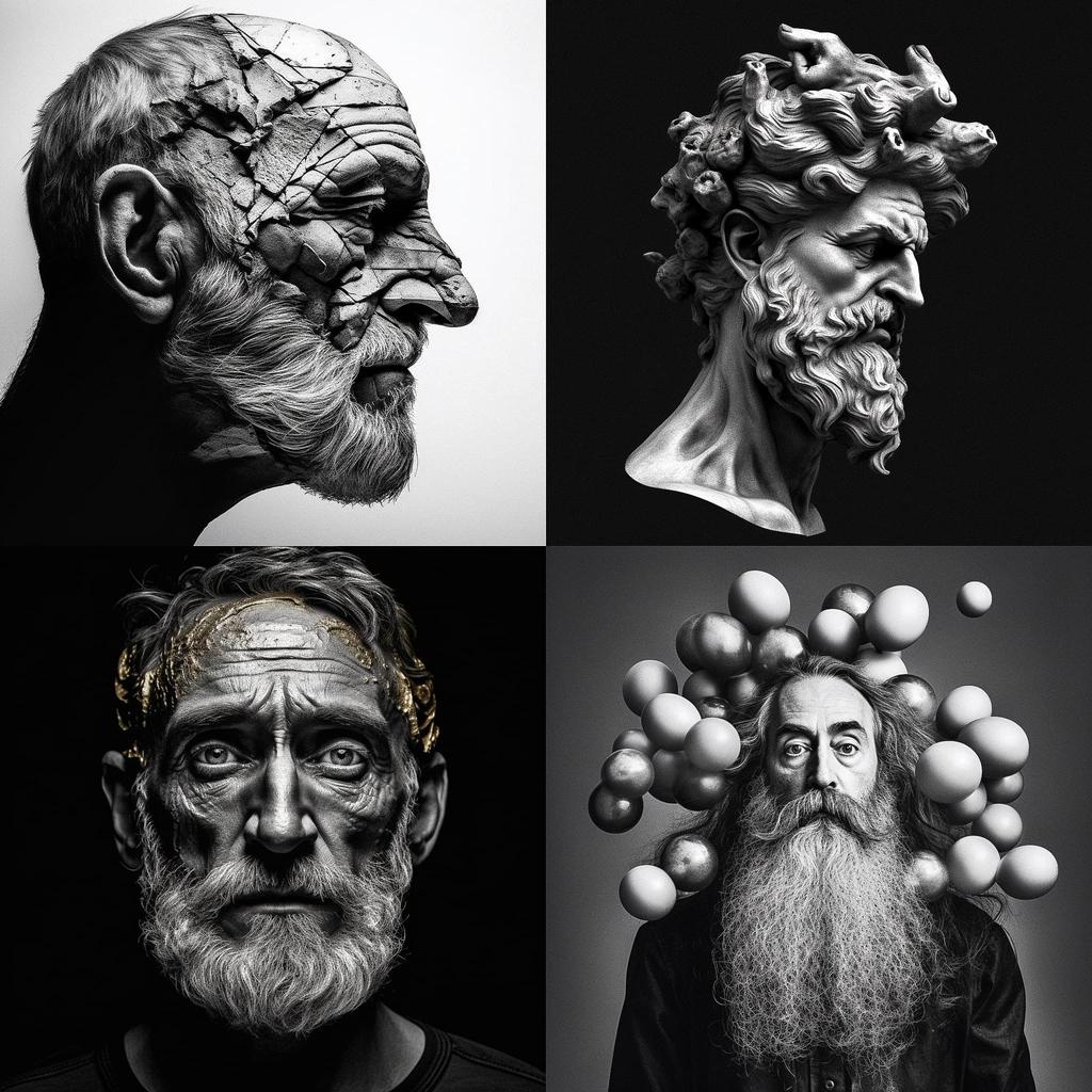 Platon style, Midjourney V5.1, render 1 of 4