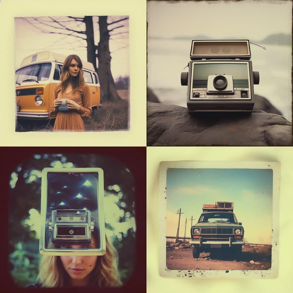 Polaroid style, Midjourney V5.1, render 1 of 4