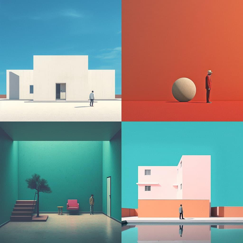 Postminimalism style, Midjourney V5.1, render 1 of 4