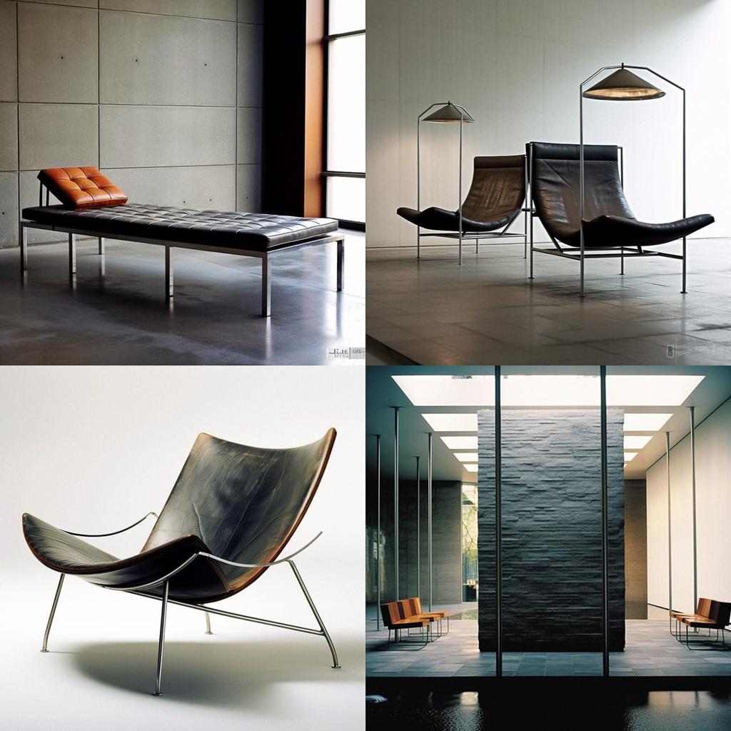 Poul Kjaerholm style, Midjourney V5.1, render 1 of 4