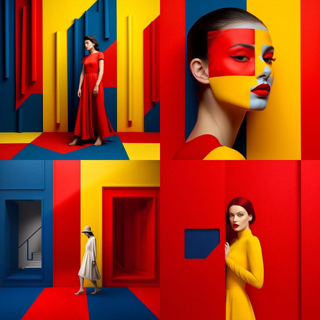 Primary colors style, Midjourney V5.1, render 1 of 4