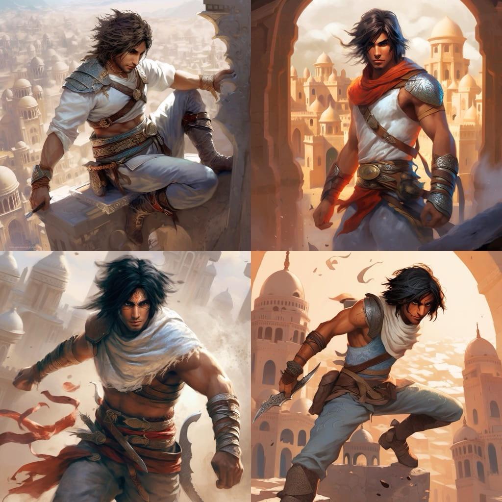 Prince of Persia style, Midjourney V5.1, render 1 of 4