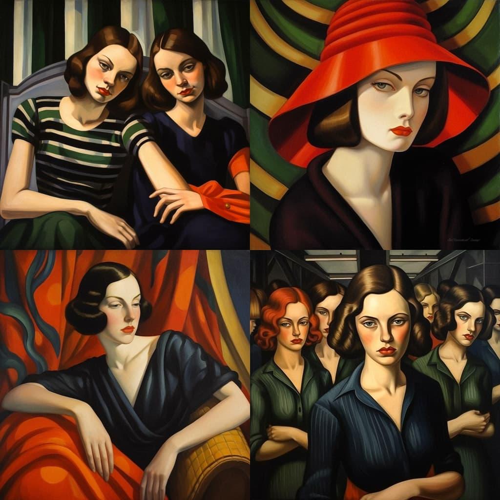 Prudence Heward style, Midjourney V5.1, render 1 of 4