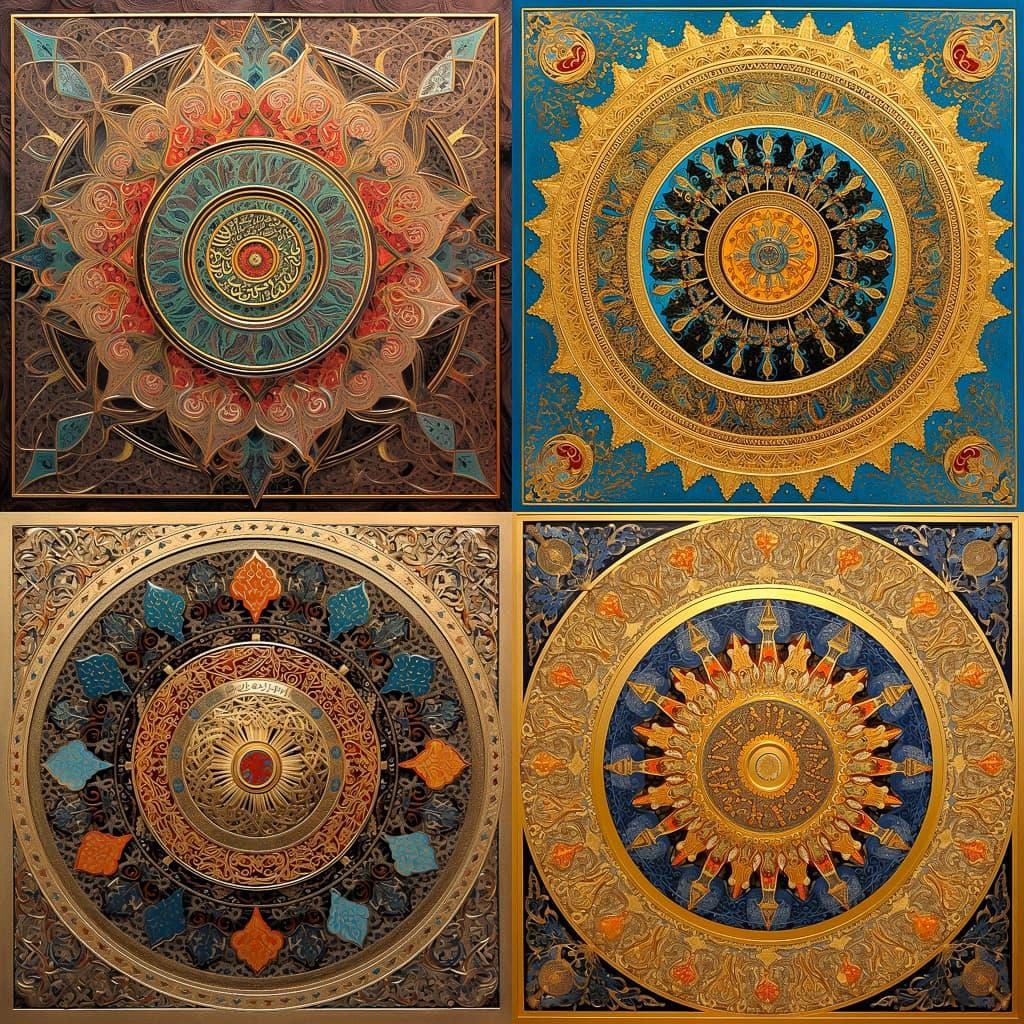 Quranic art style, Midjourney V5.1, render 1 of 4