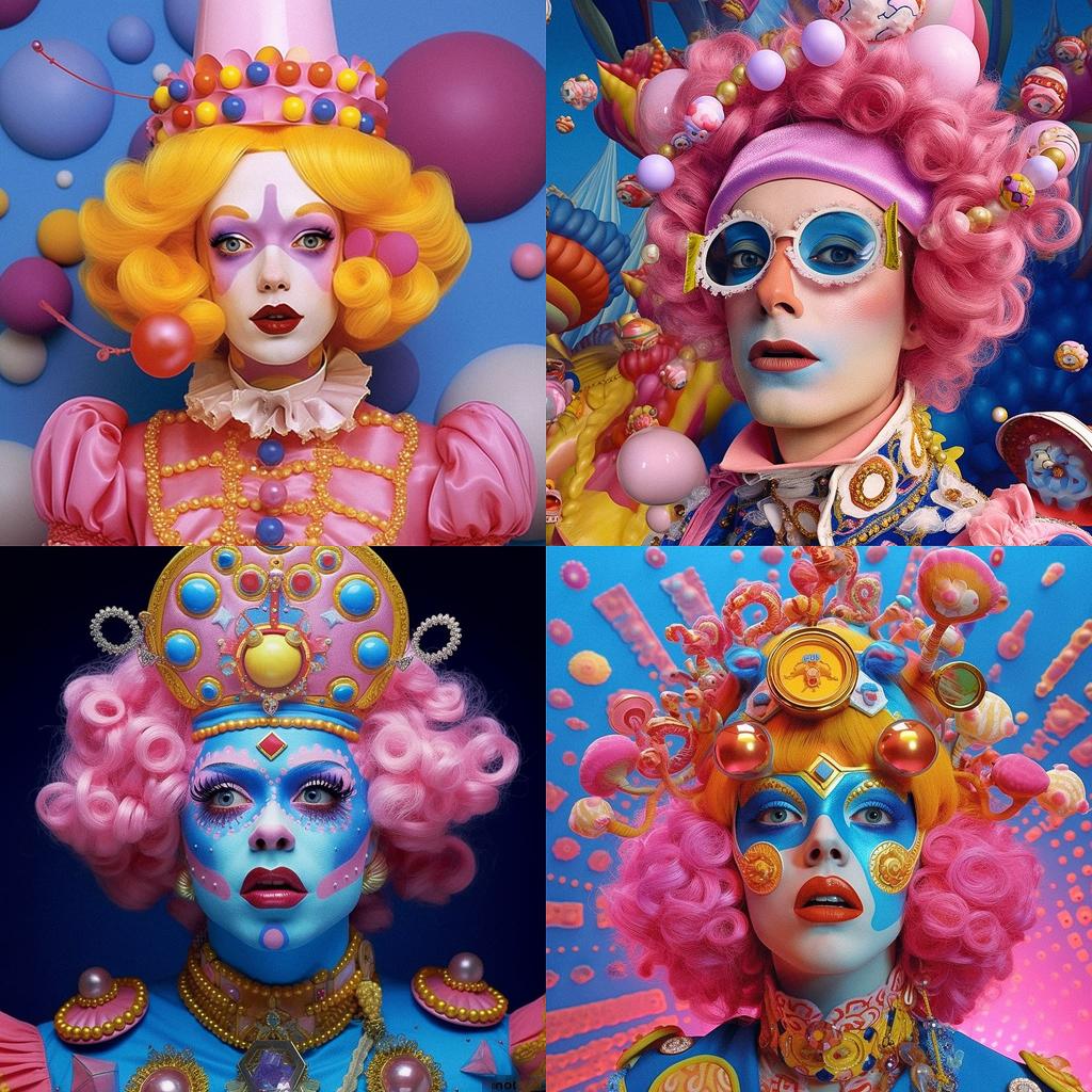 Rachel Maclean style, Midjourney V5.1, render 1 of 4
